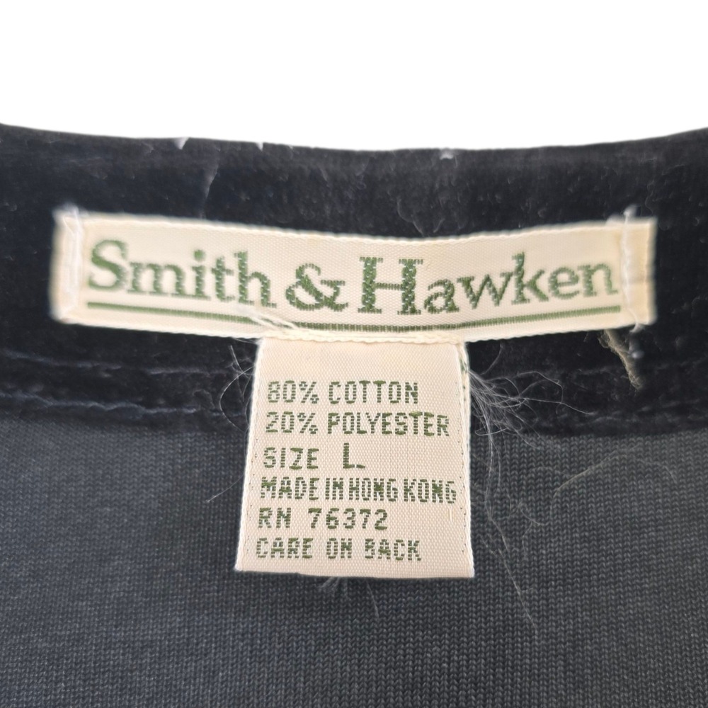 Smith & Hawken‎ Vintage Velvet Maxi Dress Womens L Long Sleeve Button Pockets - Picture 5 of 9